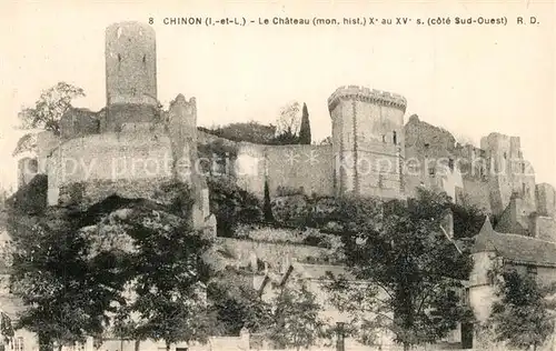 Chinon_Indre_et_Loire Chateau Ruines Monument historique Chinon_Indre_et_Loire