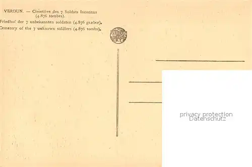 Verdun_Meuse Cimetiere des 7 Soldats inconnus Friedhof der 7 unbekannten Soldaten Verdun Meuse