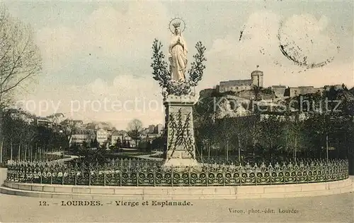 Lourdes_Hautes_Pyrenees Vierge et Esplanade Monument Statue Lourdes_Hautes_Pyrenees