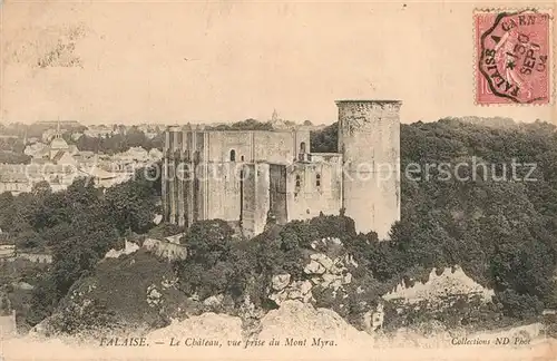 Falaise_Calvados Chateau vue prise du Mont Myra Falaise_Calvados