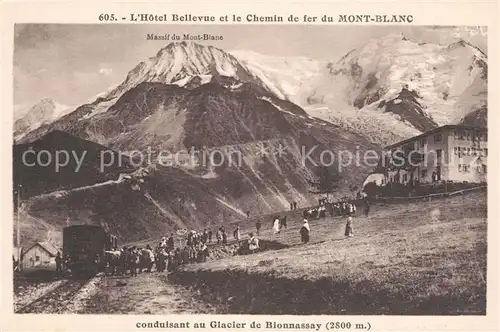 Chamonix Hotel Bellevue et Chemin de fer du Mont Blanc Glacier de Bionnassay Chamonix