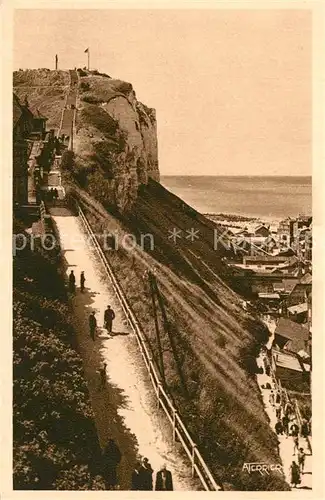 Le_Treport Les escaliers d acces aux Terrasses Le_Treport