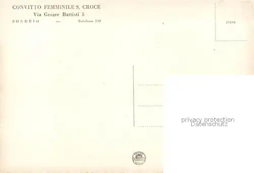 Sondrio Convitto Femminile S. Croce  Sondrio