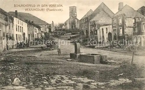 Vexaincourt Schlachtfeld in den Vogesen Zerstoertes Dorf Vexaincourt