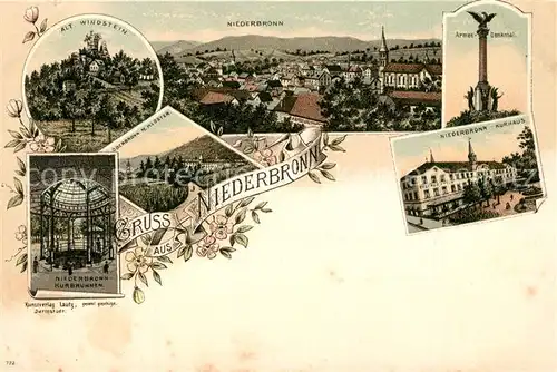 Niederbronn_Bad Alt Windstein Kurbrunnen Kurhaus Armee Denkmal Niederbronn_Bad