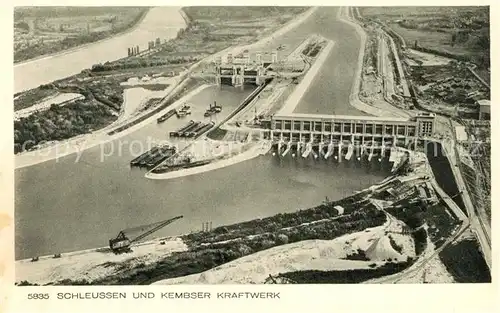 Kembs_Elsass Schleusen und Kembser Kraftwerk Kembs Elsass