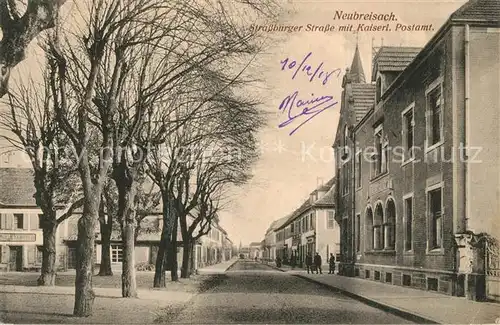 Neubreisach_Neuf Brisach Strassburger Strasse mit Kaiserl Postamt 