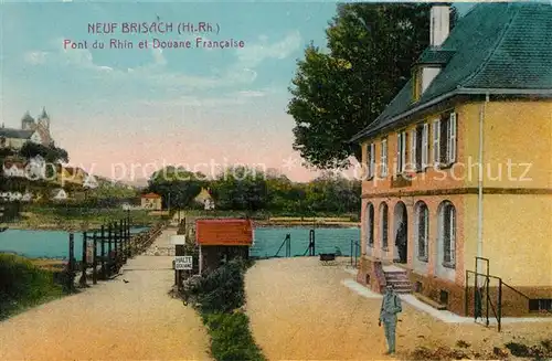 Neuf Brisach_Neu Breisach Pont du Rhin et Douane Francaise 
