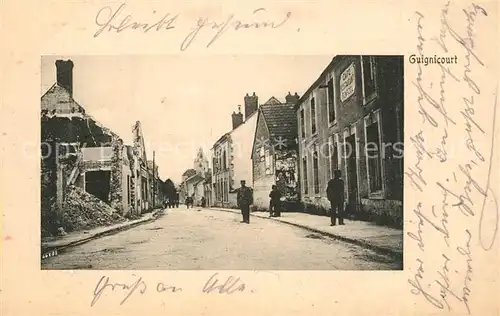 Guignicourt_Aisne Zerstoerte Strasse Guignicourt Aisne