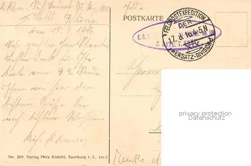 Autrepierre apres le bombardement Vue partielle Autrepierre