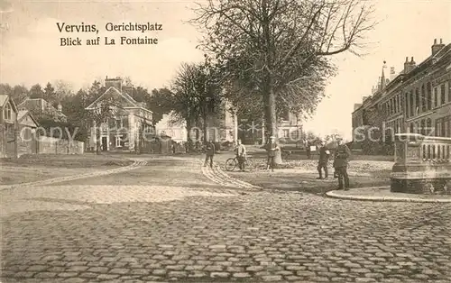 Vervins Gerichtsplatz Blick auf La Fontaine Vervins