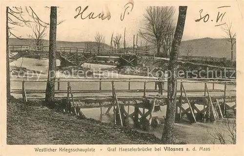 Vilosnes Haraumont Graf Haeselerbruecke an der Maas Vilosnes Haraumont