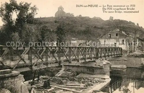 Dun sur Meuse Le Pont reconstruit en 1920 Dun sur Meuse