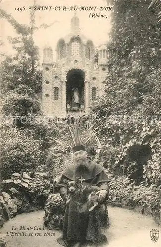 Saint Cyr au Mont d_Or Le Mont Cindre Ermite et son chien Saint Cyr au Mont d Or