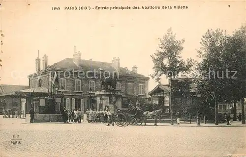 Paris Entree principale des Abattoirs de la Villette Paris