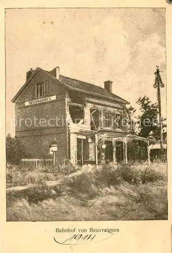 Beuvraignes Zerstoerter Bahnhof Beuvraignes
