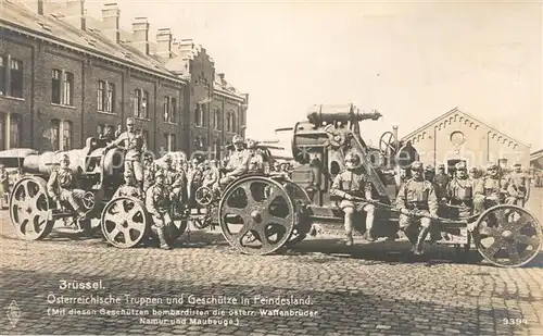 Bruessel_Bruxelles oesterreichische Truppen und Geschuetze Bruessel_Bruxelles