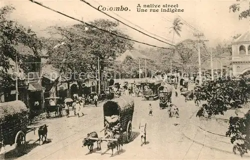 Colombo_Ceylon_Sri_Lanka Une rue indigene Colombo_Ceylon_Sri_Lanka