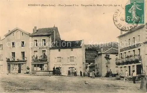 Rosieres_Haute Loire Place Jeanne dArc Perspective du Mont Bayt Rosieres Haute Loire