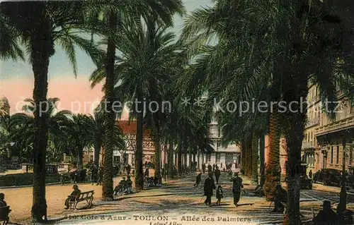 Toulon_Var Allee des Palmiers Kuenstlerkarte Toulon_Var