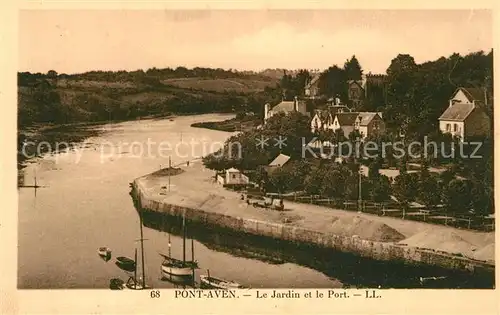 Pont Aven Le Jardin et le port Pont Aven