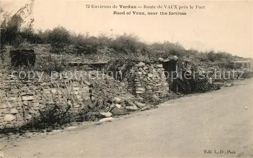 Verdun_Meuse Route de Vaux pres le Fort Verdun Meuse