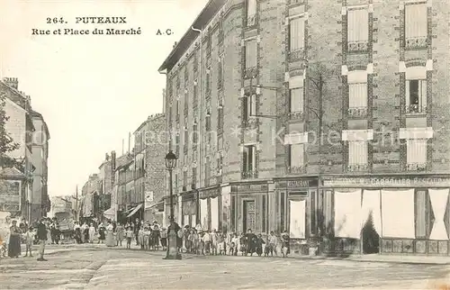 Puteaux Rue et Place du Marche Puteaux