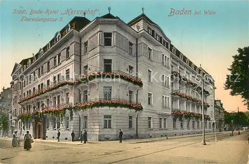 Baden_Wien Staedt Bade Hotel Herzoghof Theresiengasse Baden_Wien