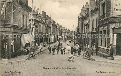 Chauny_Aisne La Rue de la Chaussee Chauny Aisne