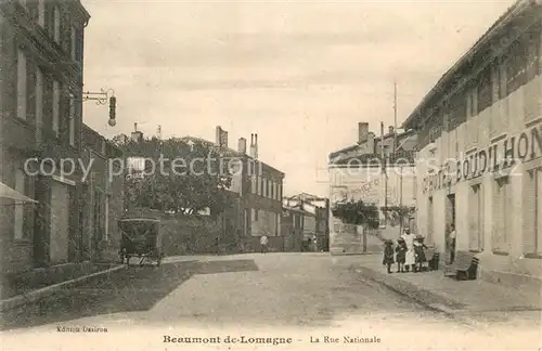 Beaumont de Lomagne La Rue Nationale Beaumont de Lomagne