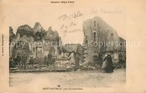 Saint Maurice sur Moselle apres le bombardement Guerre 1914 15 Saint Maurice sur Moselle