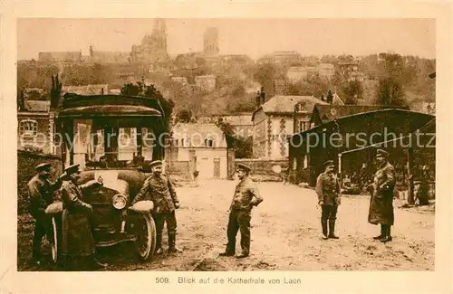 Laon_Aisne Blick auf die Kathedrale Laon_Aisne