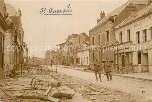 Saint Quentin_Aisne Zerstoerter Strassenzug Saint Quentin Aisne