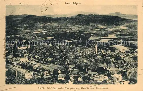 Gap_Hautes Alpes Vue generale au fond Saint Mens et les Alpes Gap_Hautes Alpes