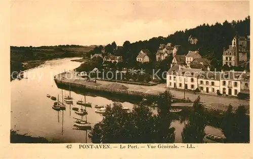 Pont Aven Vue generale Port Pont Aven