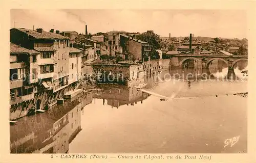 Castres_Tarn Cours de l Agout vu du Pont Neuf Castres_Tarn