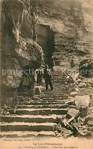 Padirac Grotte Gouffre Escalier des Galeries Padirac