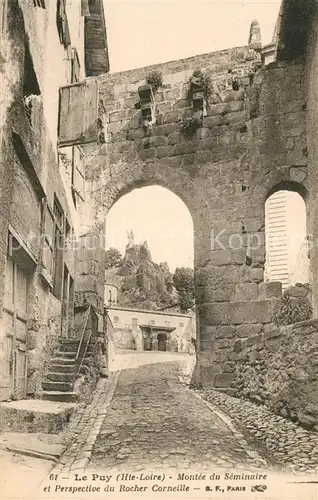 Le_Puy en Velay Montee du Seminaire Rocher Corneille Le_Puy en Velay