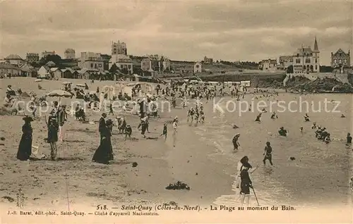 Saint Quay Portrieux La plage au moment du bain Saint Quay Portrieux