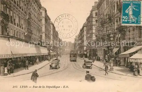 Lyon_France Rue de la Republique Lyon France
