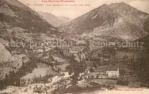 Gedre Vue generale et Vallee vers Heas Gedre