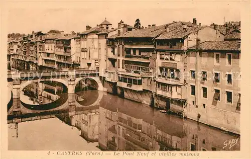 Castres_Tarn Pont neuf et vieilles maisons Castres_Tarn
