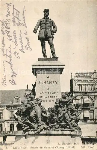 Le_Mans_Sarthe Statue du General Chanzy Monument Le_Mans_Sarthe