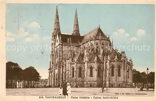 Chateauroux_Indre Place Voltaire Eglise Saint Andre Chateauroux Indre