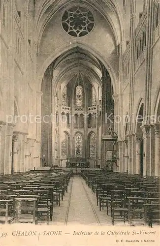 Chalon sur Saone Interieur de la Cathedrale Saint Vincent Chalon sur Saone