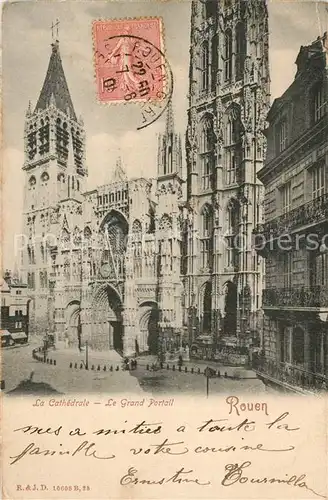 Rouen La Cathedrale Grand Portail Rouen