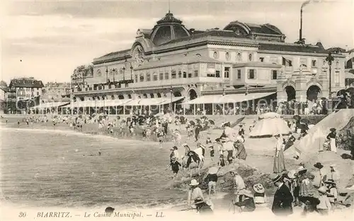 Biarritz_Pyrenees_Atlantiques Plage et Casino Municipal Biarritz_Pyrenees