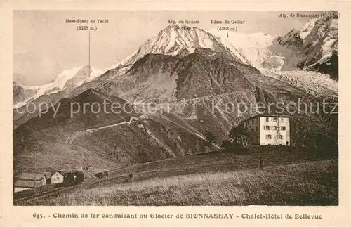 Saint Gervais les Bains Chemin de fer Glacier de Bionnassay Chalet Hotel de Bellevue Alpes Saint Gervais les Bains