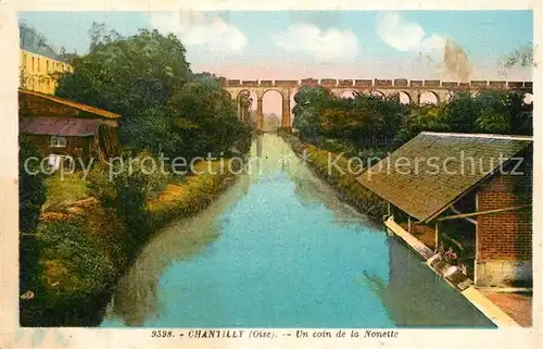 Chantilly_Oise Un coin de la Nonette Pont 