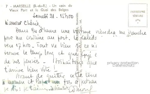 Marseille_Bouches du Rhone Un coin du vieux port et Quai des Belges Marseille